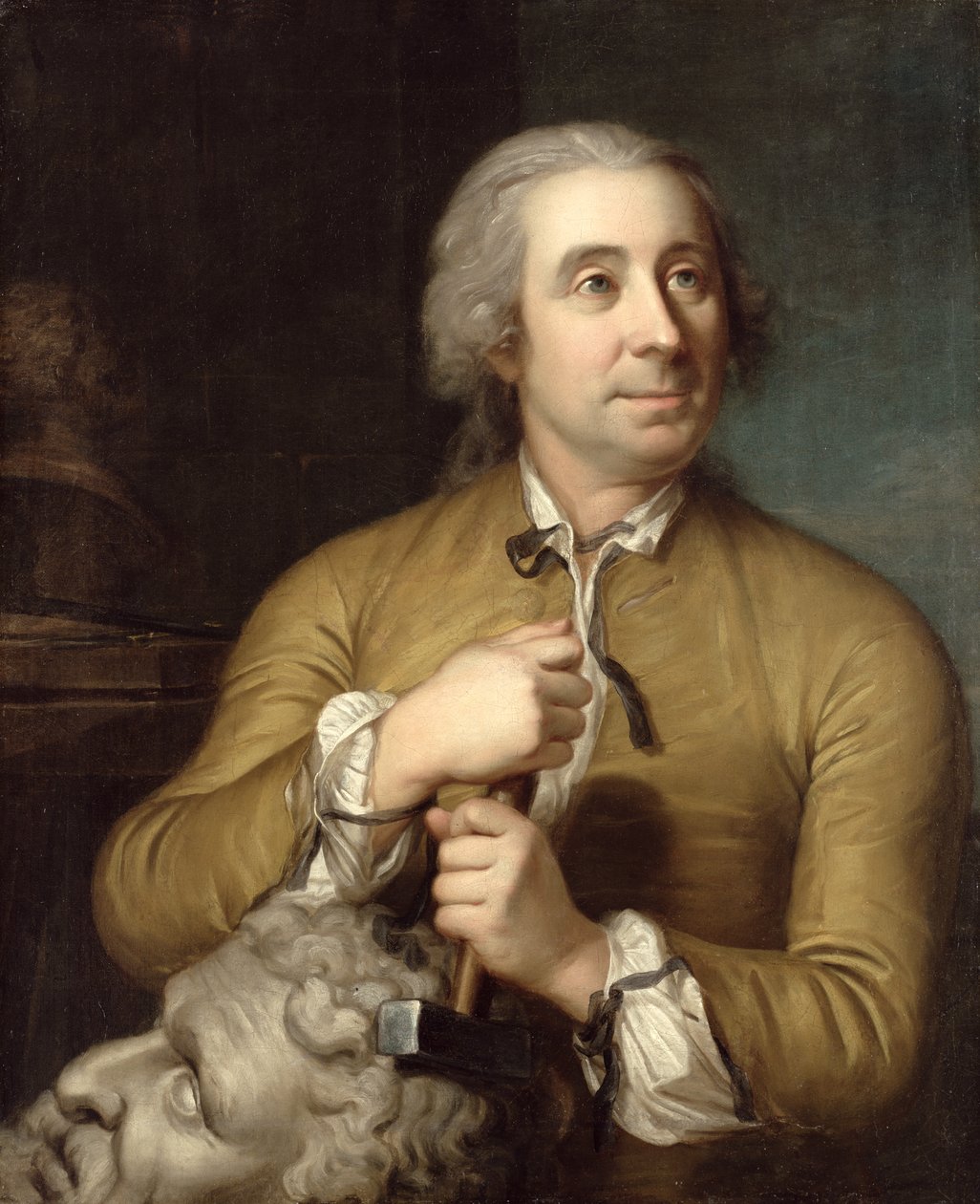 Billedhuggeren Johann August Nahl den Ældre af Emanuel Handmann