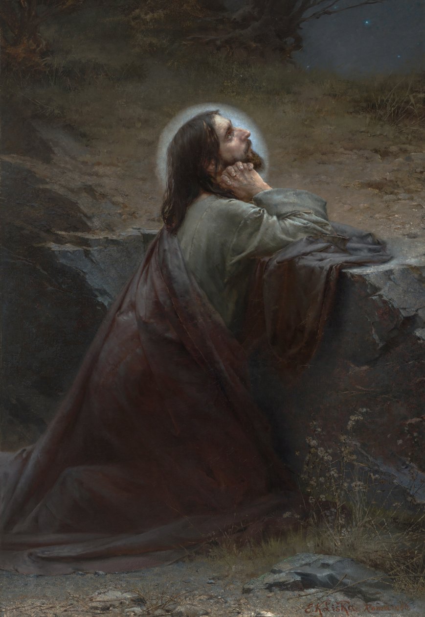 Kristus på Oliebjerget (Ske din vilje!), 1886 af Emanuel Kresenc Liska