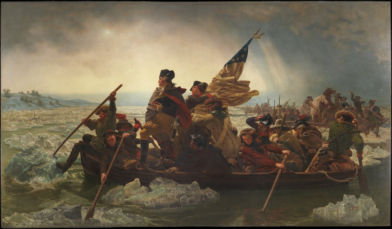 Washington krydser Delaware, 1851 af Emanuel Leutze
