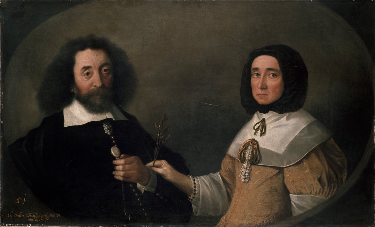 John Tradescant den yngre og Hester, hans anden kone, 1600-tallet af Emanuel de Critz