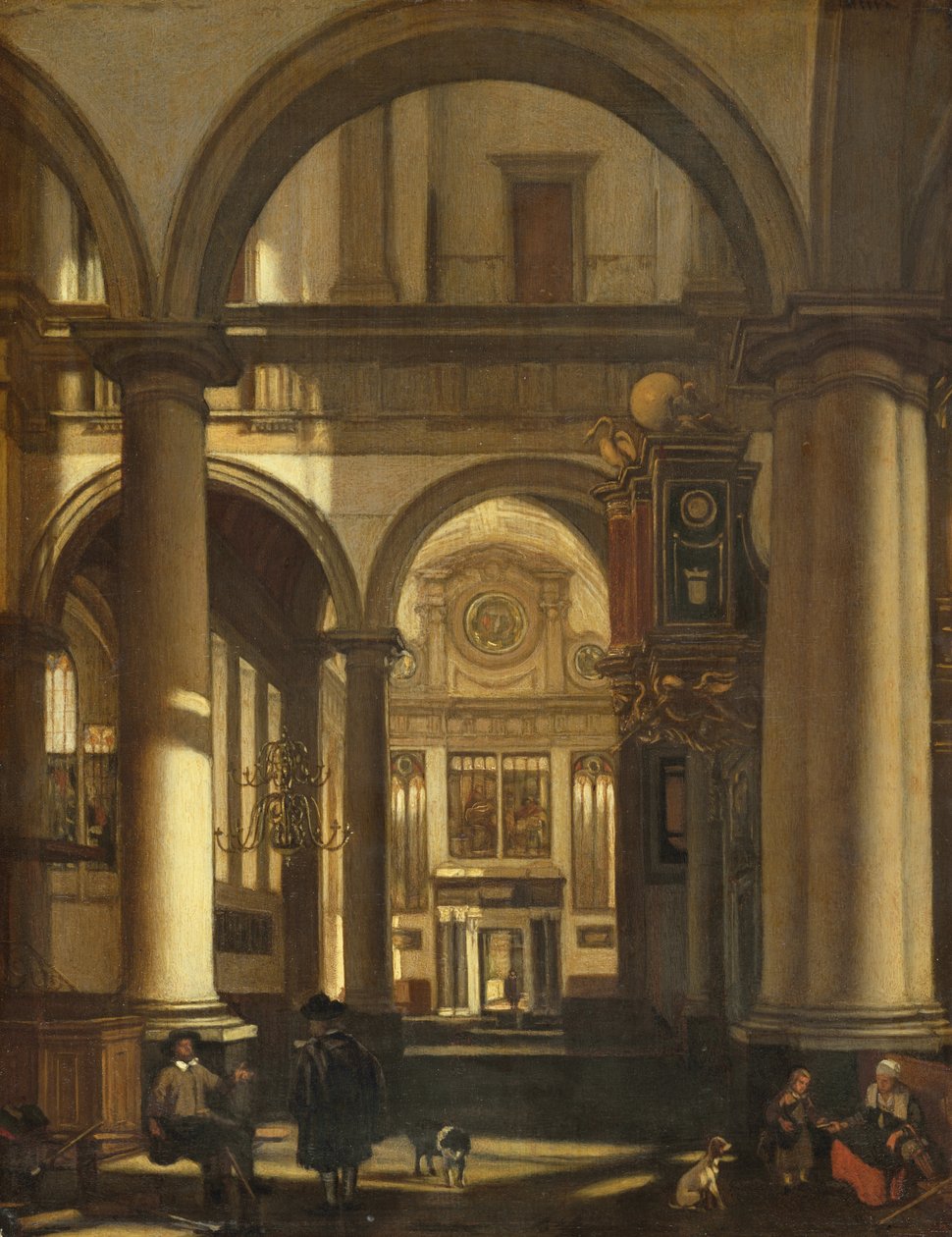 Kirkens interiør af Emanuel de Witte