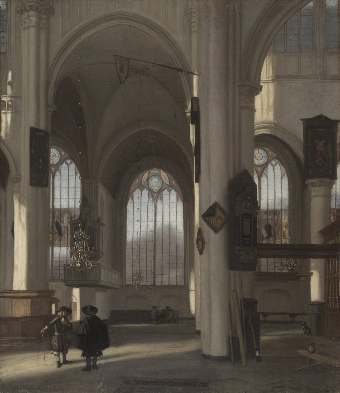 Interiør af en kirke, ca. 1680 (olie på lærred) af Emanuel de Witte