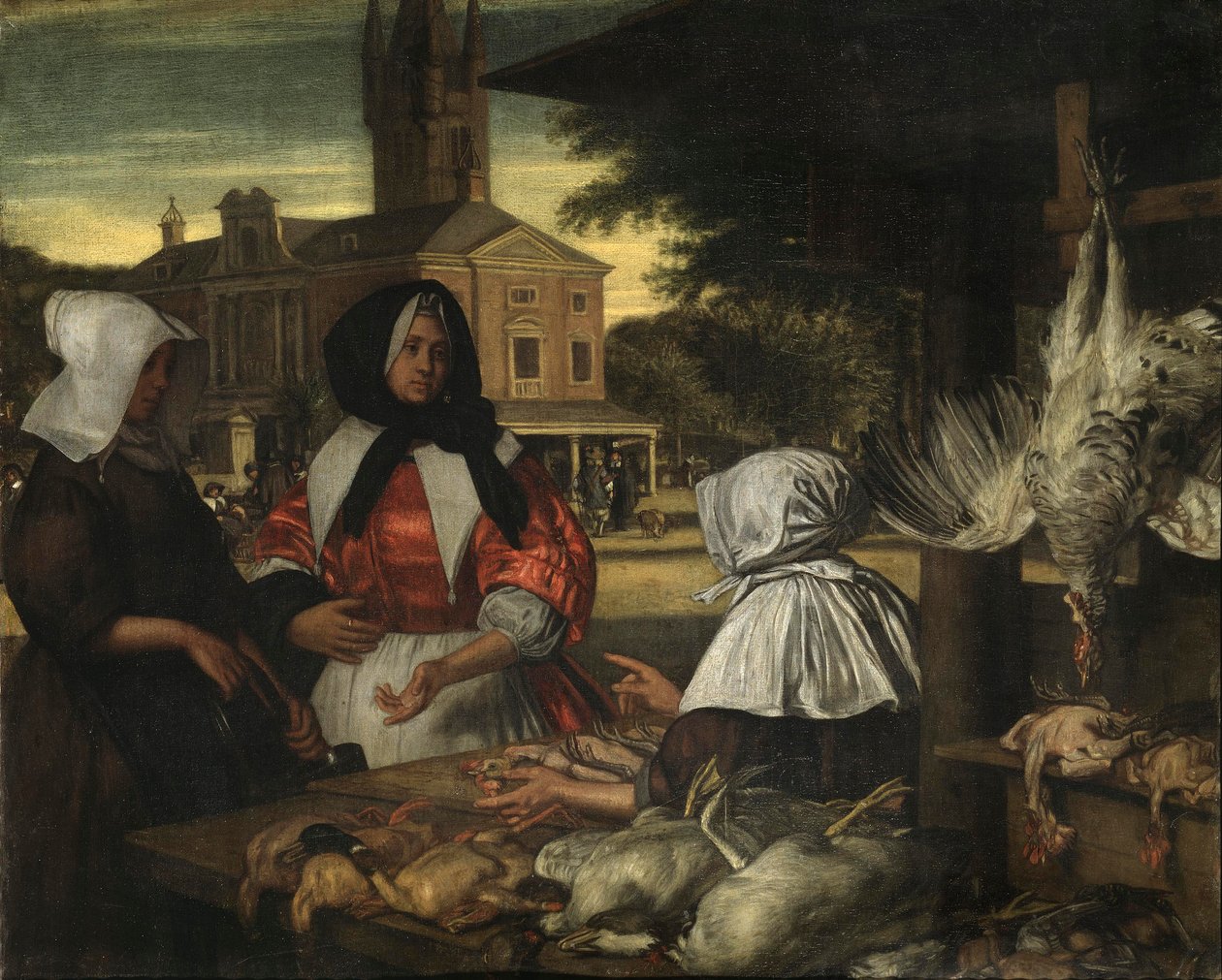 Fuglemarkedet, Amsterdam, ca. 1660-70 af Emanuel de Witte