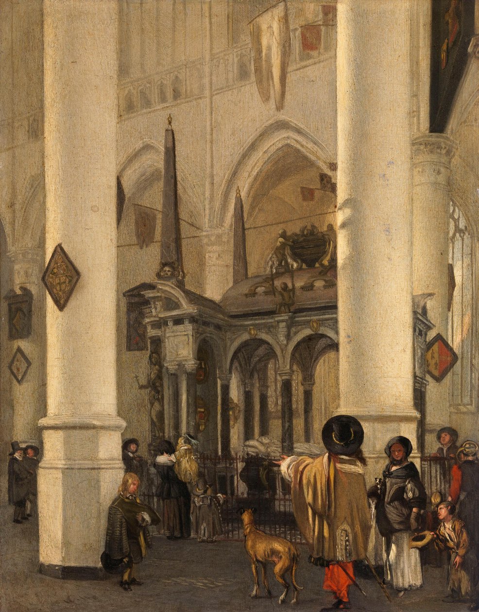 Die Nieuwe Kerk in Delft mit dem Grab von Wilhelm dem Schweiger af Emanuel de Witte