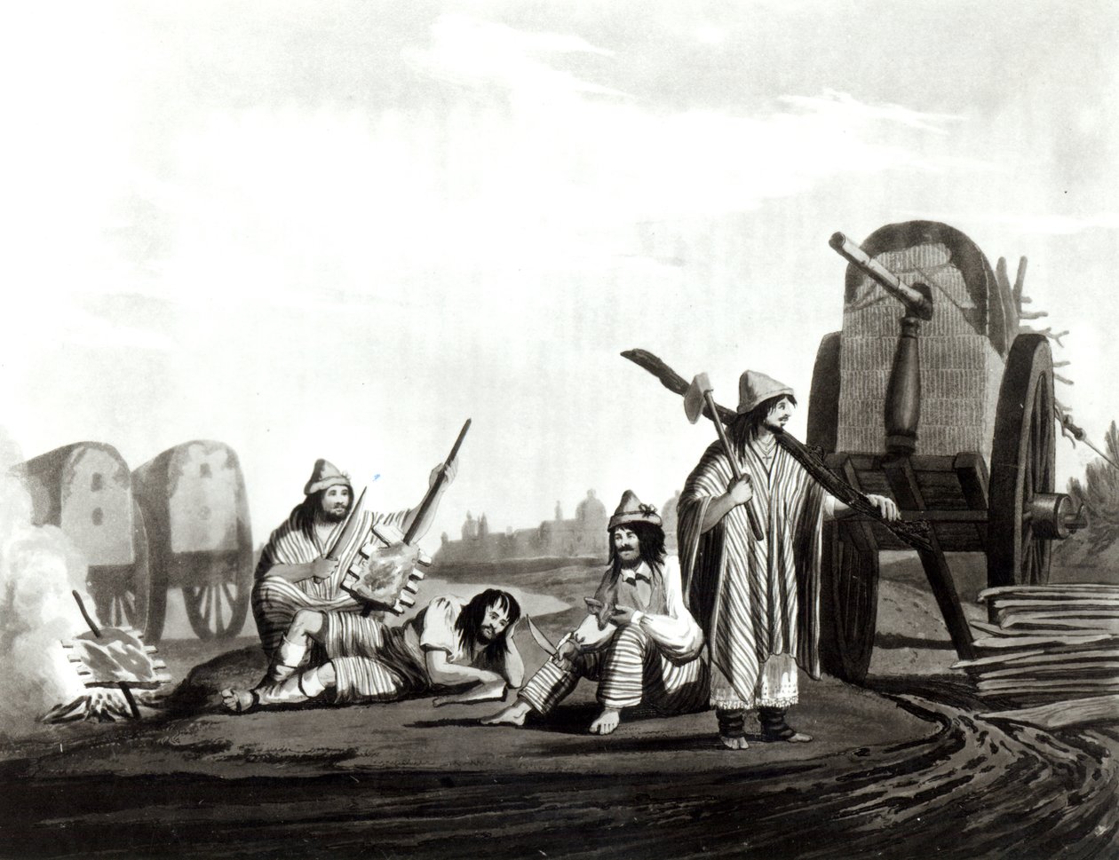 Gauchos (Rustik) fra Tucuman, 1820 af Emeric Essex Vidal