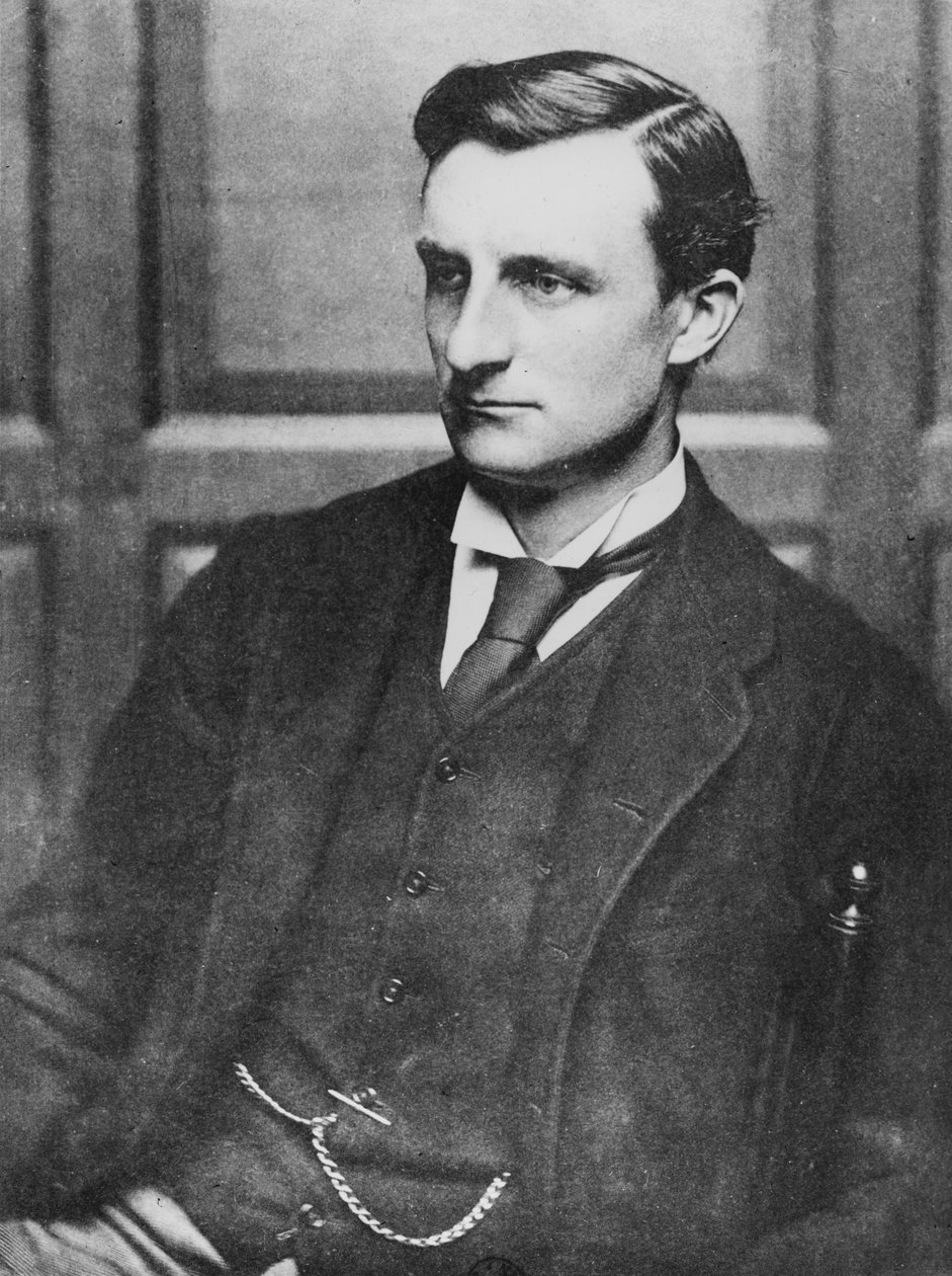Portræt af Lord Edward Grey, Viscount of Fallodon (bw foto) af Emery Walter