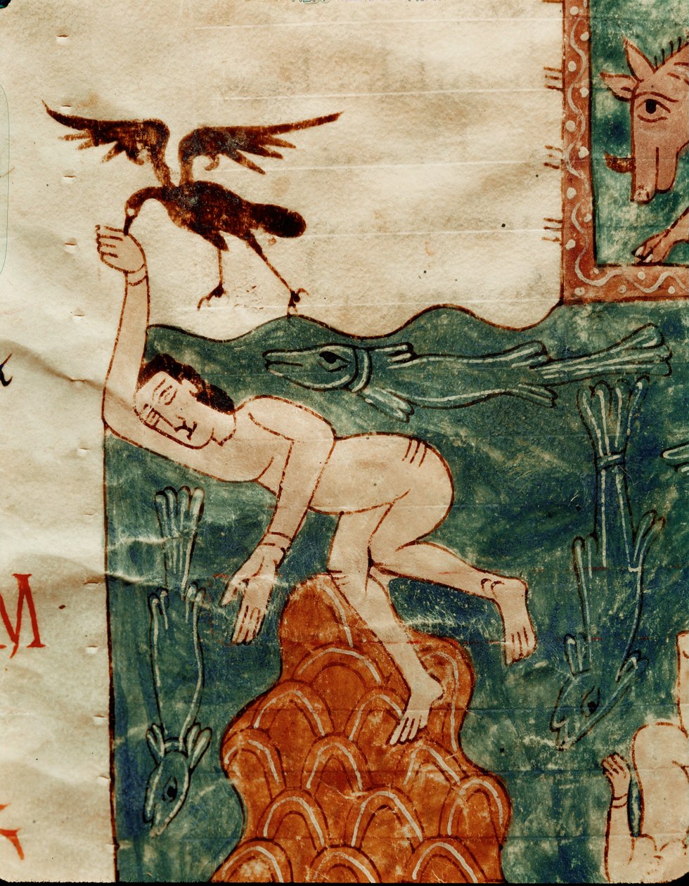 Ravnen piller ved et lig af Emeterio the Monk