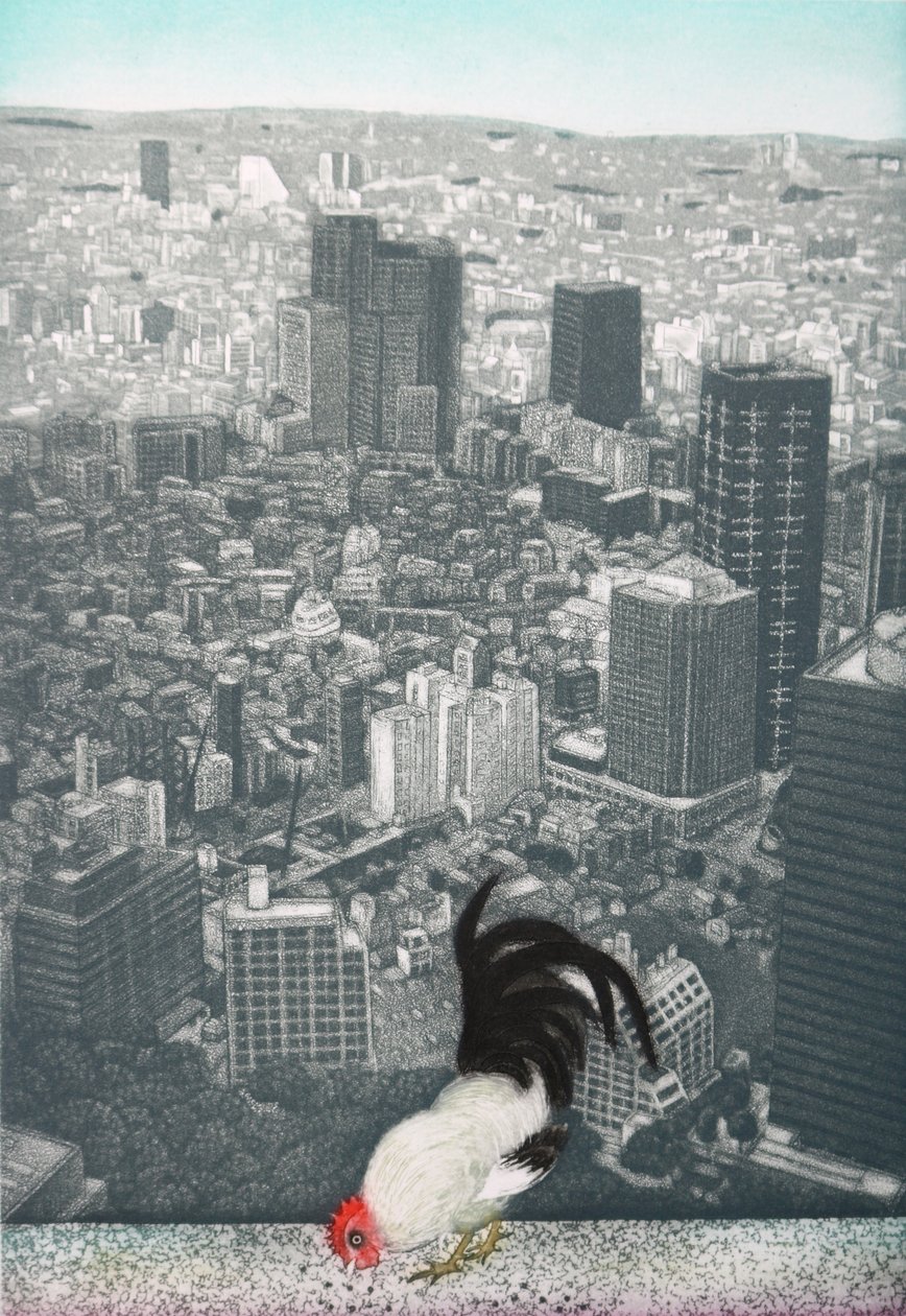 Jakucyus hane, 2009 (radering) af Emiko Aida
