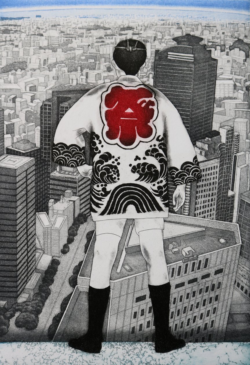 Top man, 2007 (radering) af Emiko Aida