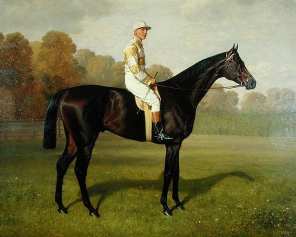 Ladas, vinder af Derbyet 1894, 1894 (detalje af 188209) af Emil Adam