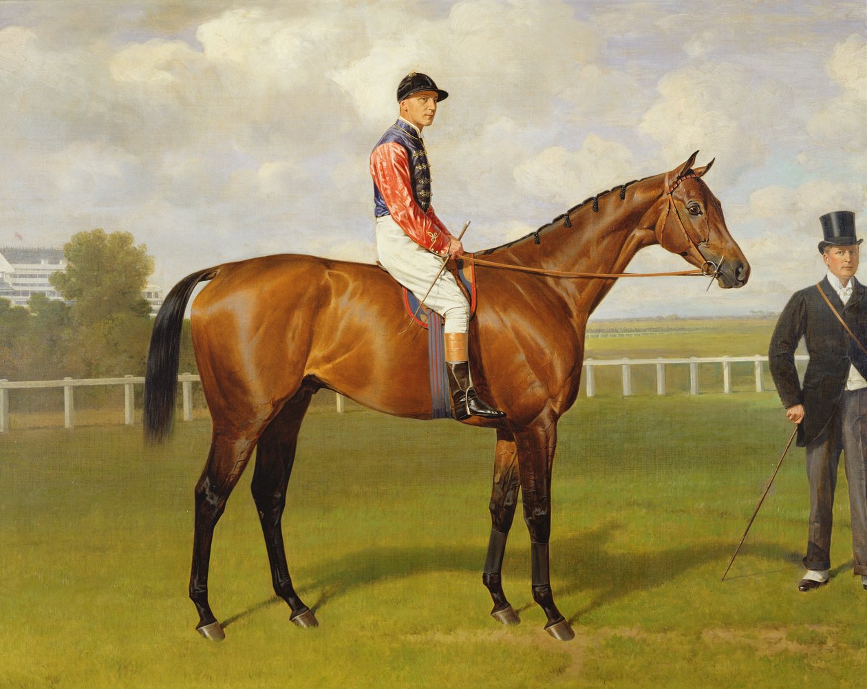 Persimmon, vinder af 1896 Derby, 1896 olie på lærred detalje fra 188211 af Emil Adam