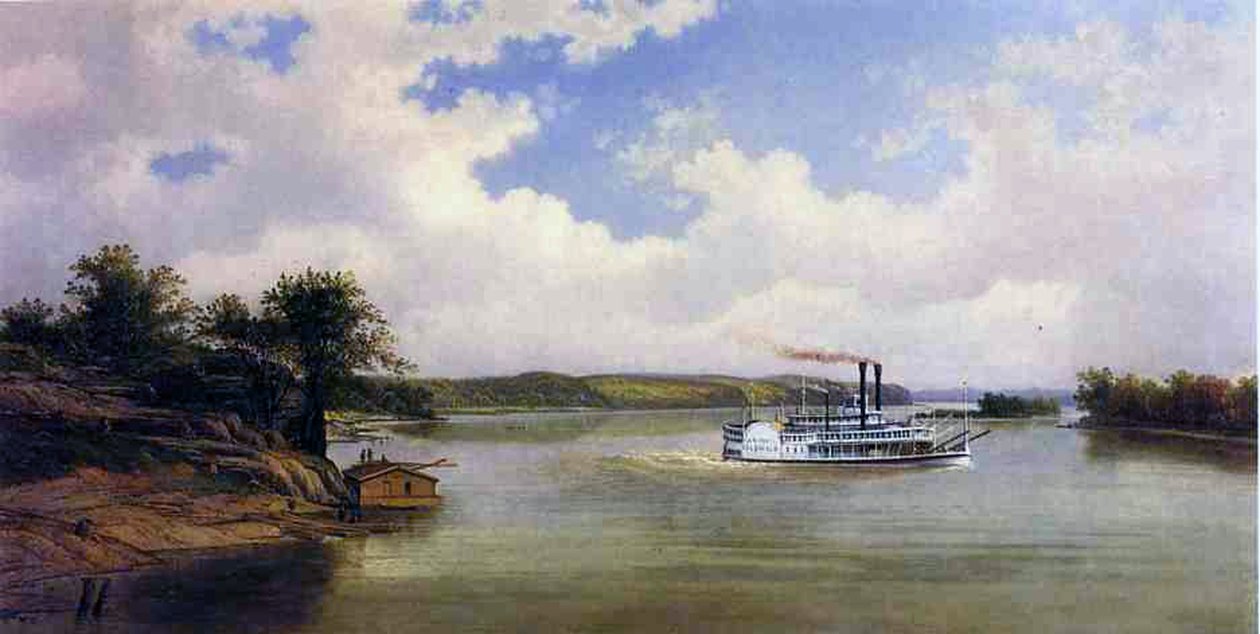 Dampbåd, 1881 af Emil Bott