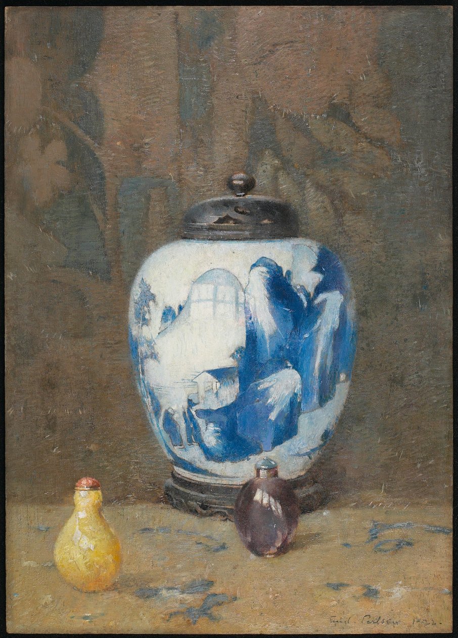 Stilleben, kinesisk vase, 1922 af Emil Carlsen