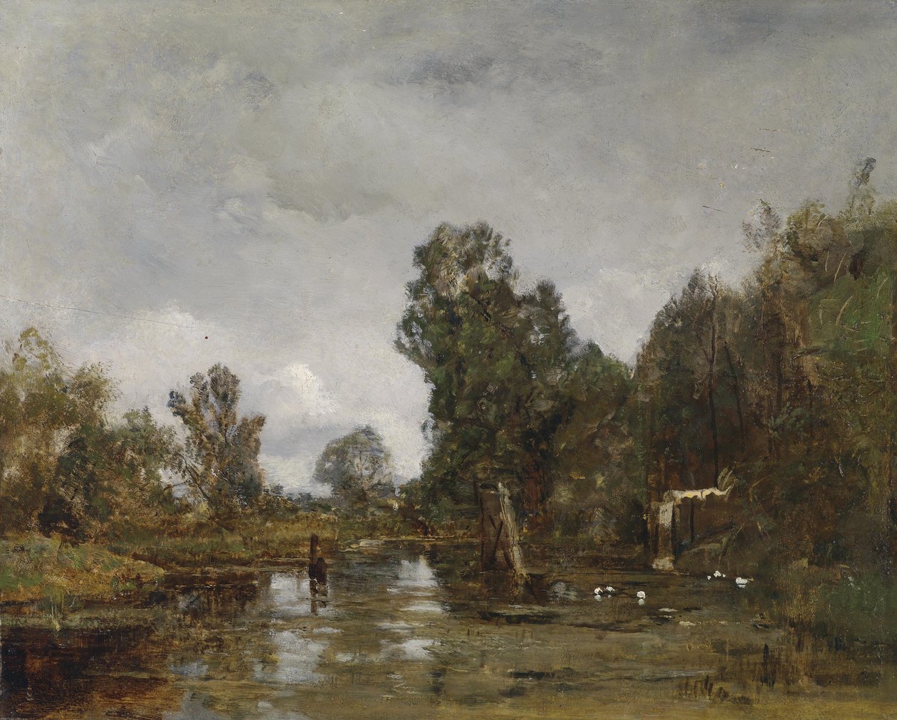 Motiv fra Wien Prater (Krieau) af Emil Jakob Schindler