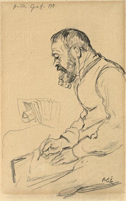 Ferdinand Hodler tegning Genève 1911n af Emil Orlik