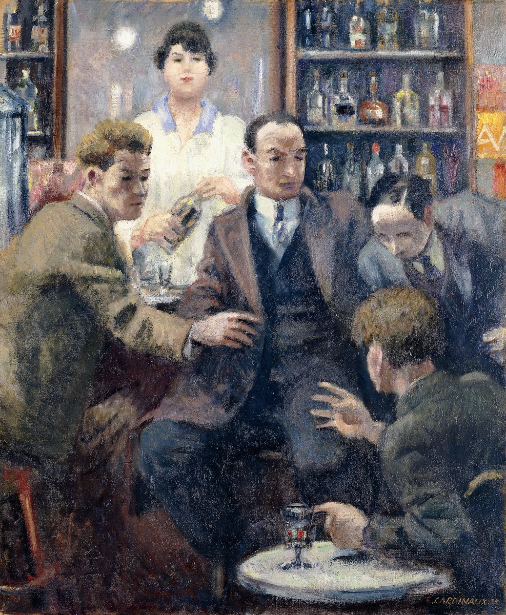 Diskussion i en bar af Emil Cardinaux