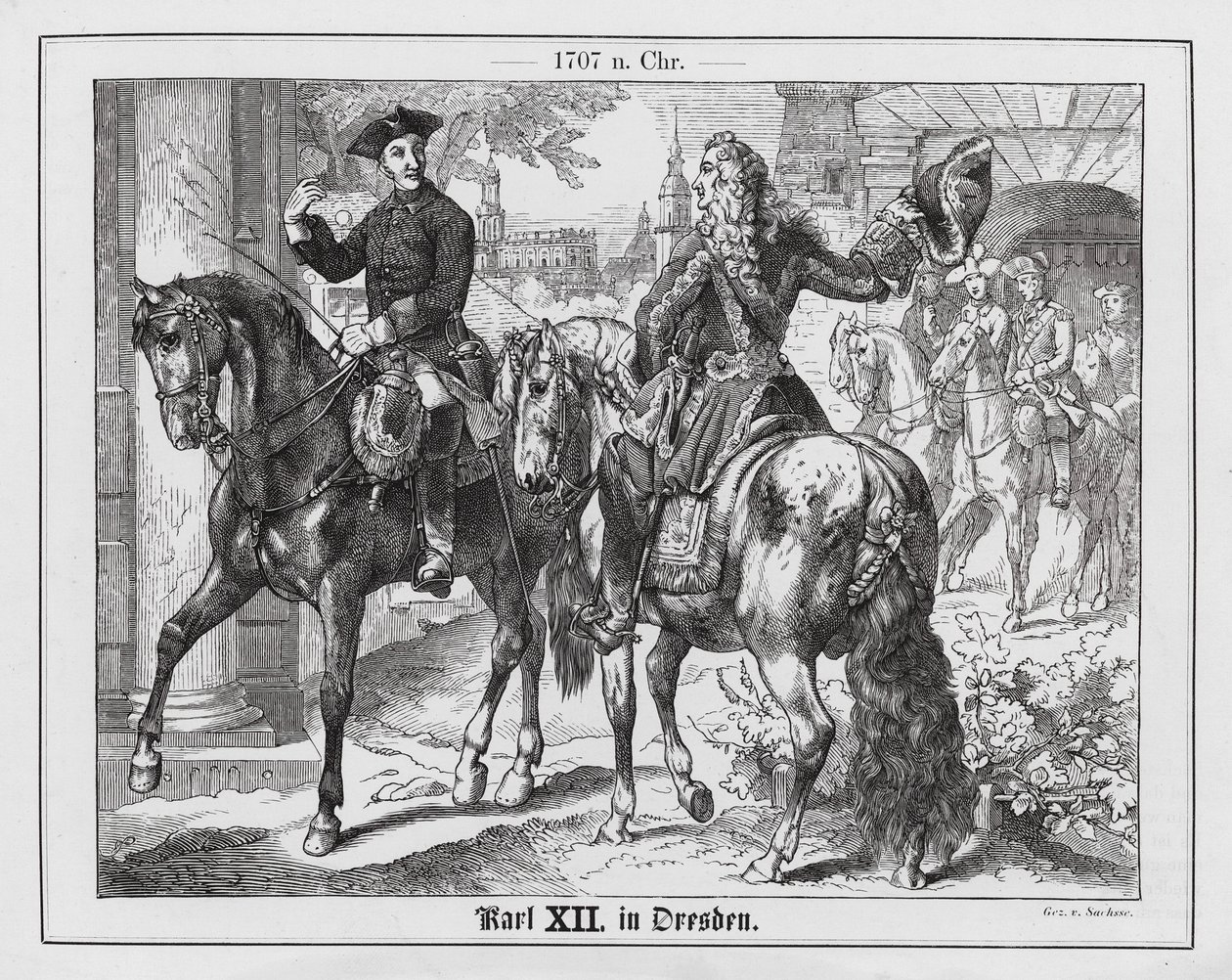 Kong Karl XII af Sverige i Dresden af Emil Eugen Sachsse