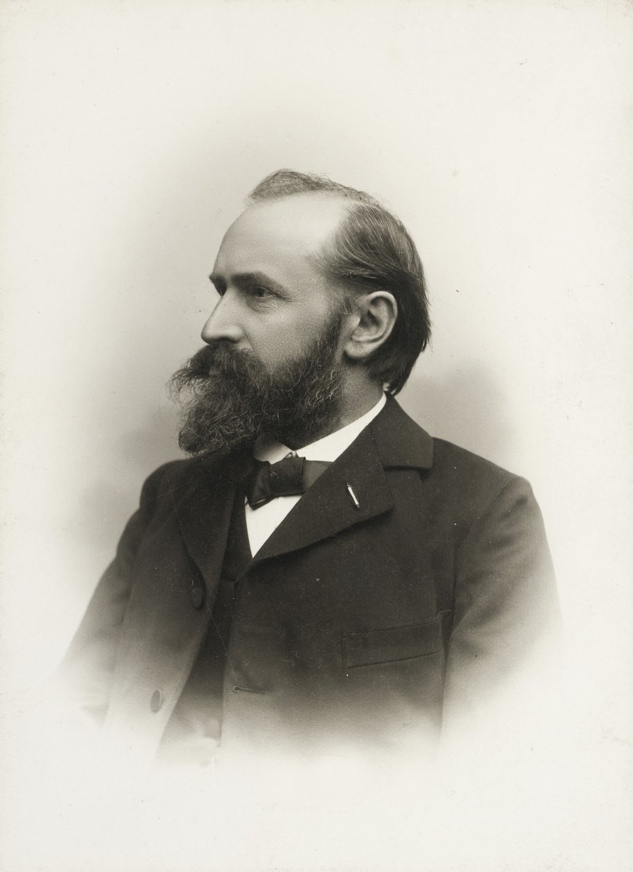 Portræt af komponisten og organisten Otto Malling 1848-1915, ca. 1900. af Emil Hohlenberg