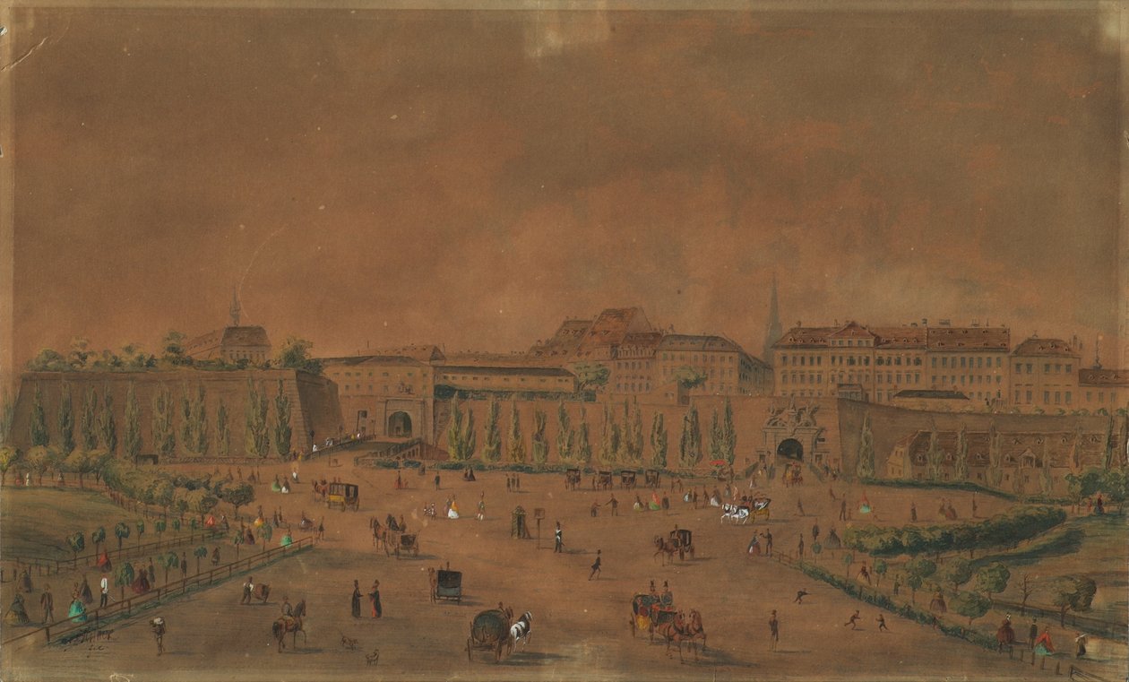 Den gamle og den nye Kärntnertor i Wien af Emil Hütter