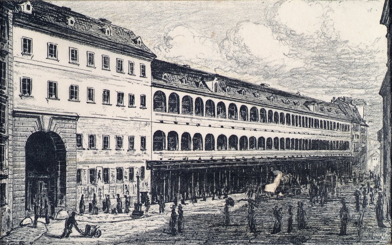 Salzgries Kaserne i Wien af Emil Hütter