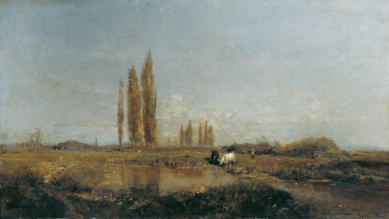 På Thaya nær Lundenburg af Emil Jakob Schindler