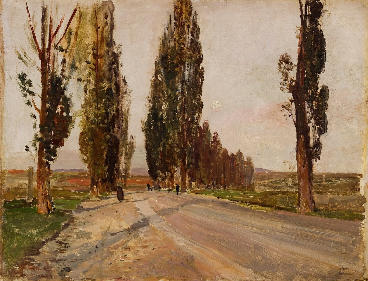 Boulevard of Poplars nær Plankenberg, ca. 1890 af Emil Jakob Schindler