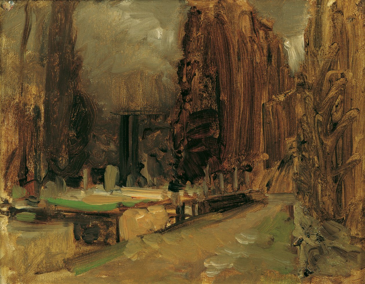 Kirkegården ved Gravosa nær Ragusa (studie for Pax) af Emil Jakob Schindler