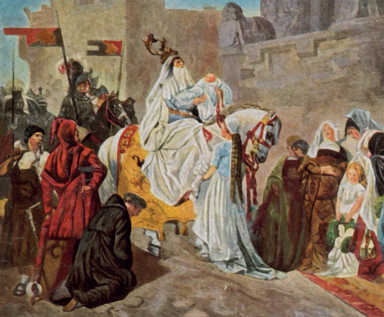 Grev Eberhard af Württemberg vender tilbage efter slaget ved Döffingen af Emil Johann Lauffer