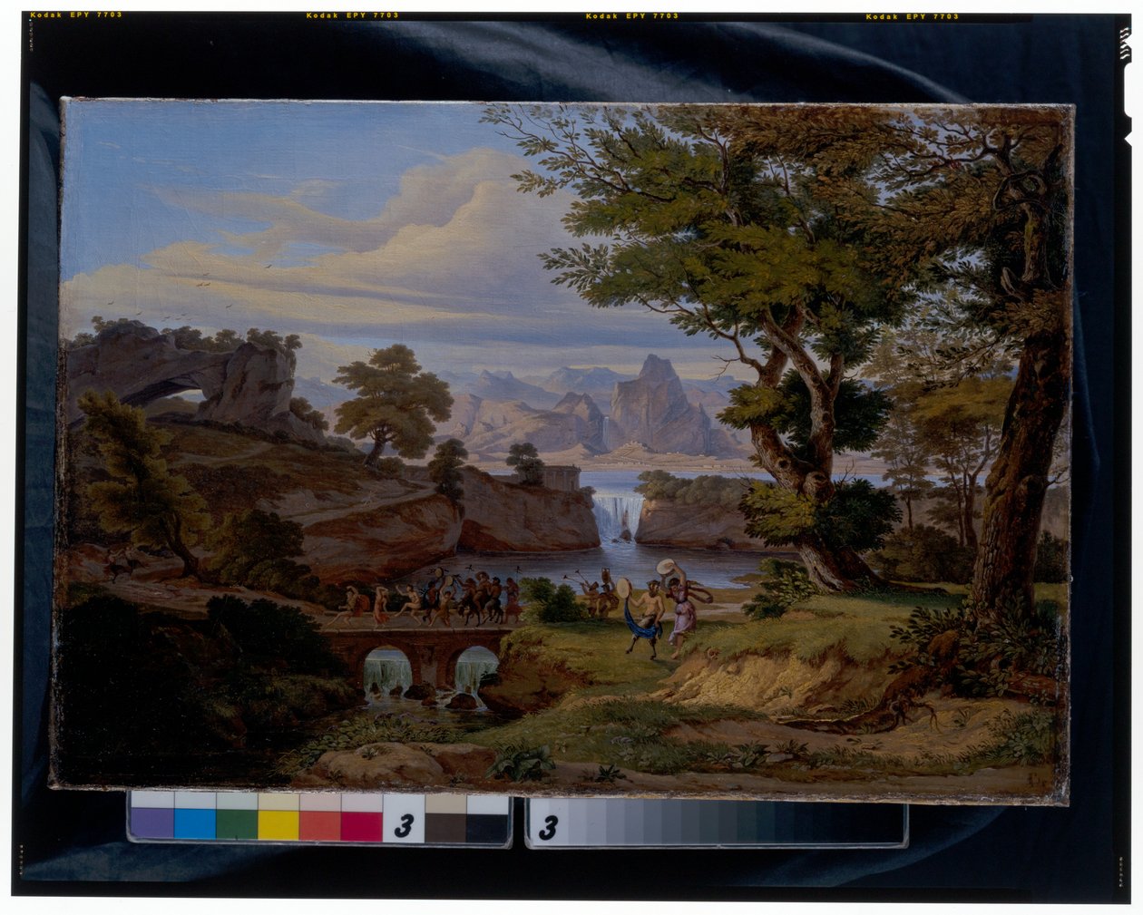 Italiensk landskab med Silenus