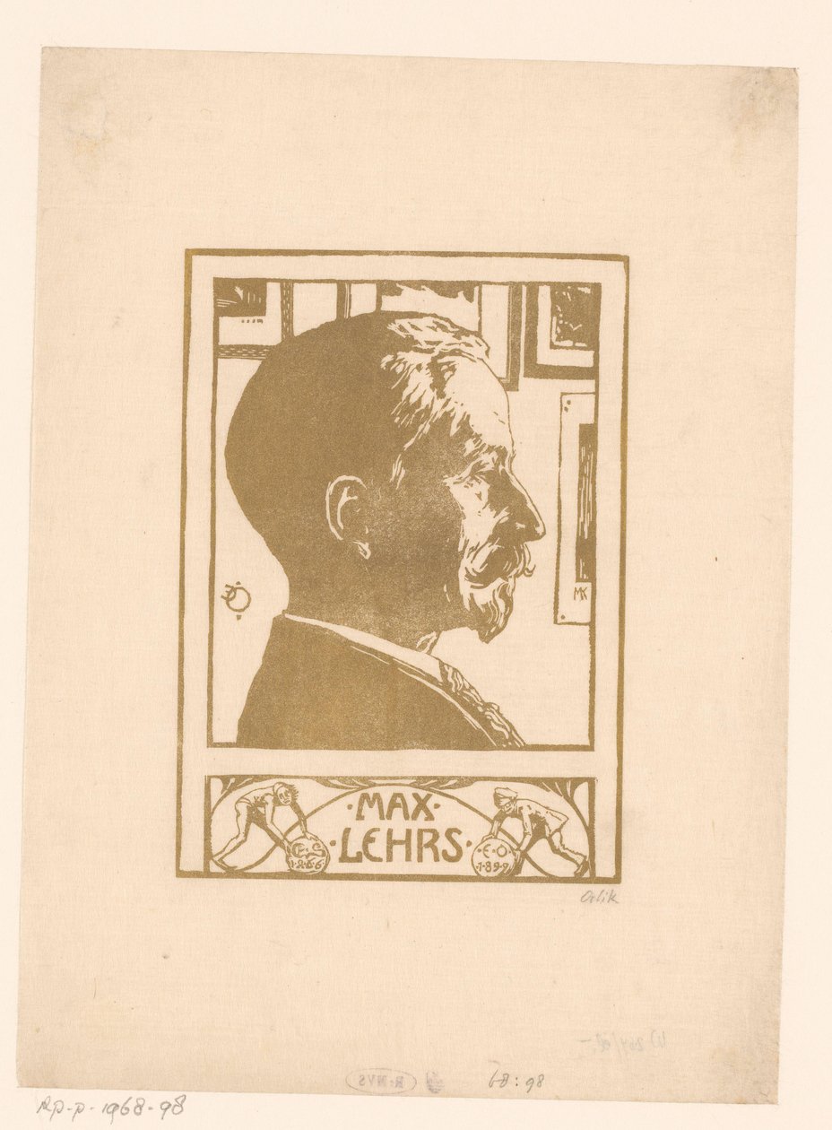 Portræt af Max Lehrs af Emil Orlik (signed by artist)