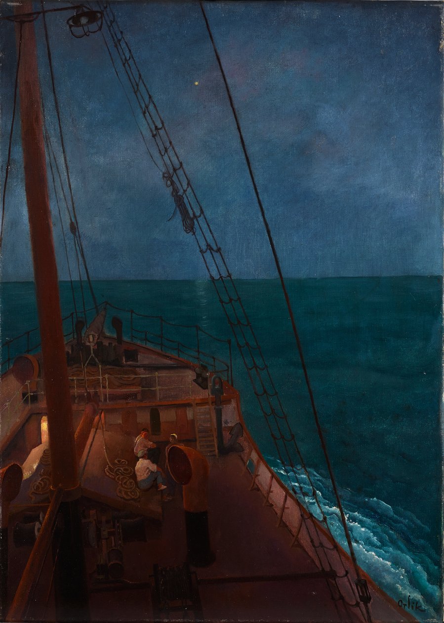 Natkrydstogt i Middelhavet af Emil Orlik