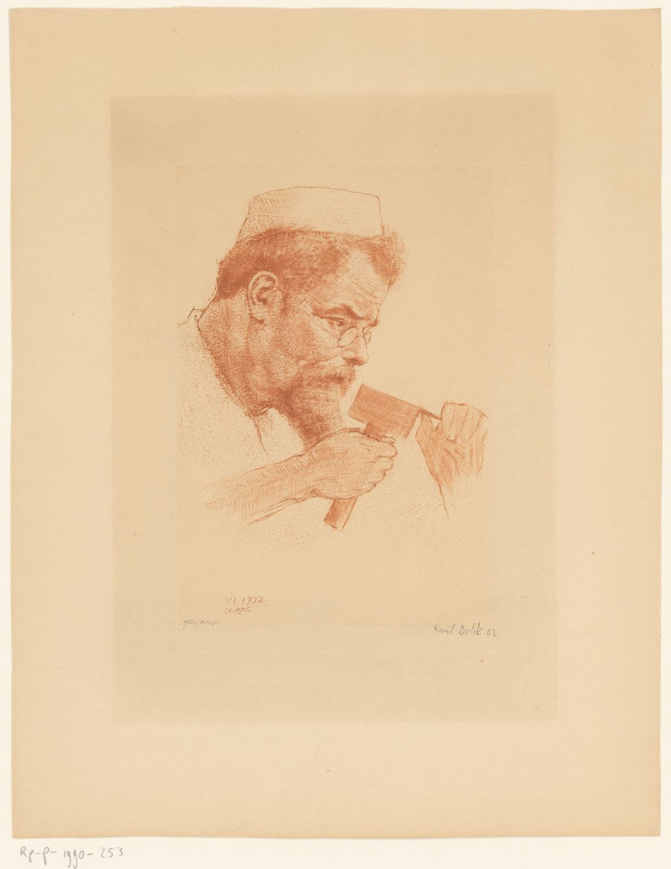Portræt af Max Klinger af Emil Orlik