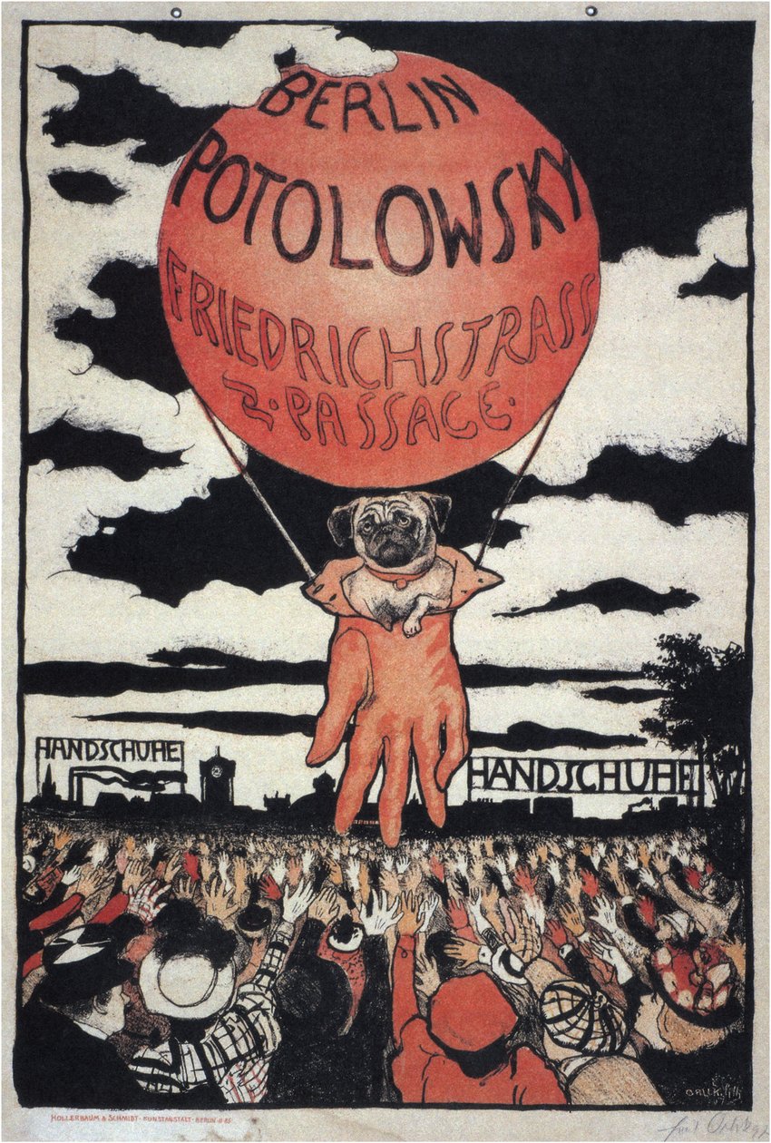Plakat for Potolowsky Glove Manufacturer, 1897 af Emil Orlik