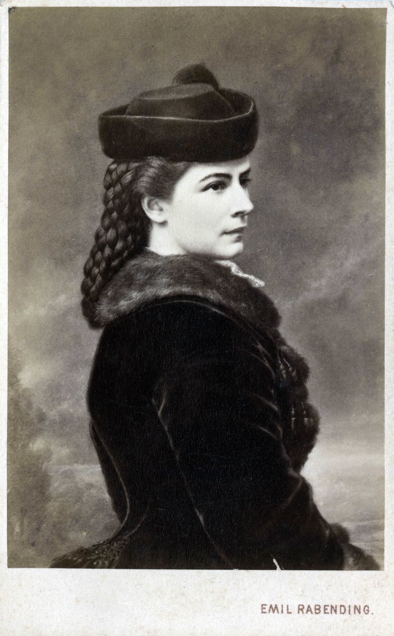 Portræt af Elisabeth de Wittelsbach (1837-1898) (sissi), imponeret af Østrig (1854-1898) og dronning af Ungarn (1867-1898), Nee hertuginde i Baviere. (KEISERINDE ELISABETH AF ØSTRIG) Fotografering i Emil Rabendings værksted (1823-1886). af Emil Rabending