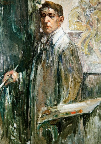 Selvportræt, ca. 1910 (olie på lærred) af Emil Zoir