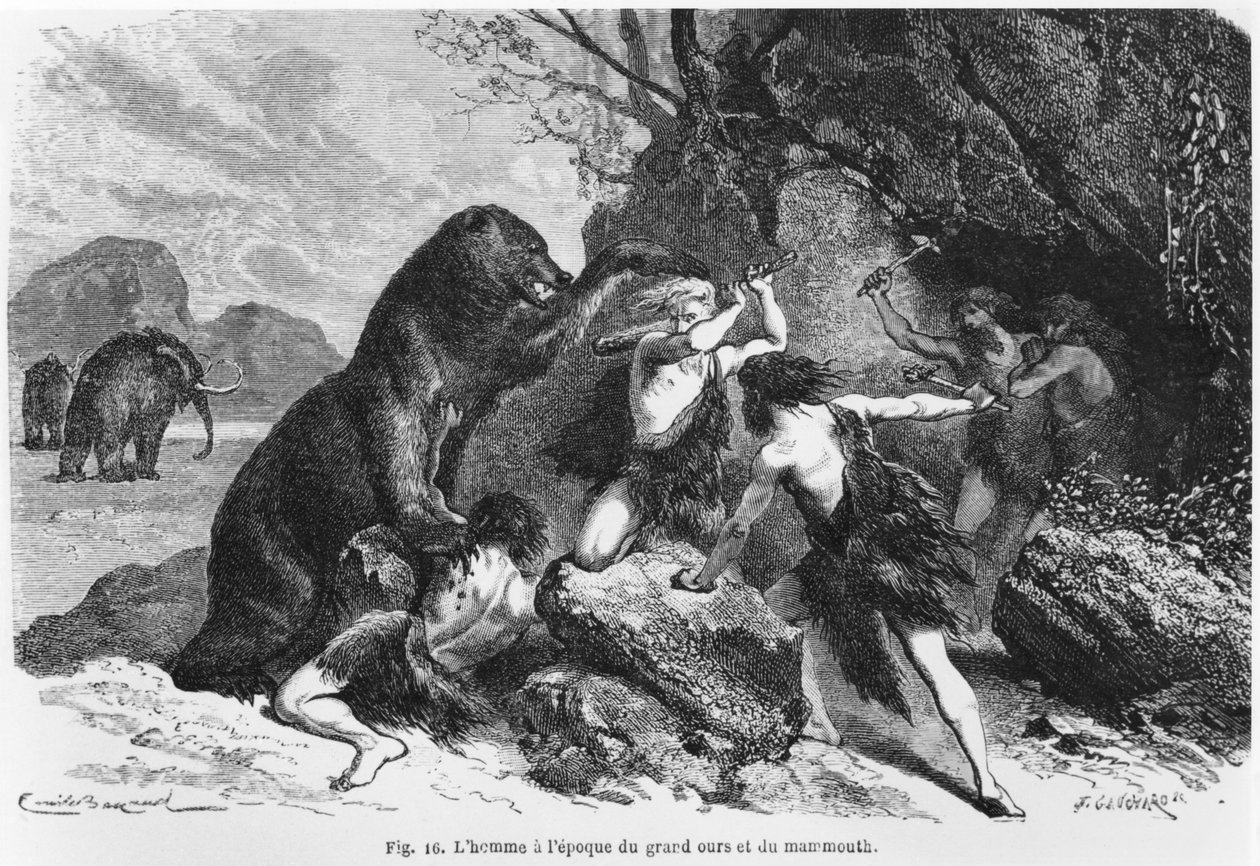 Mennesket på bjørnens og mammuttens tid, illustration fra 