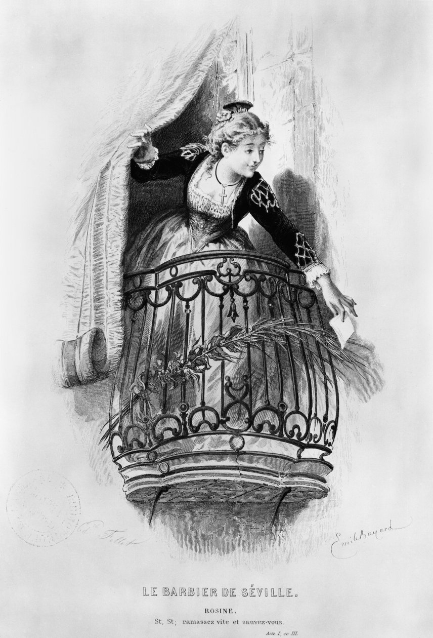 Rosine, illustration fra Act I Scene 3 af 