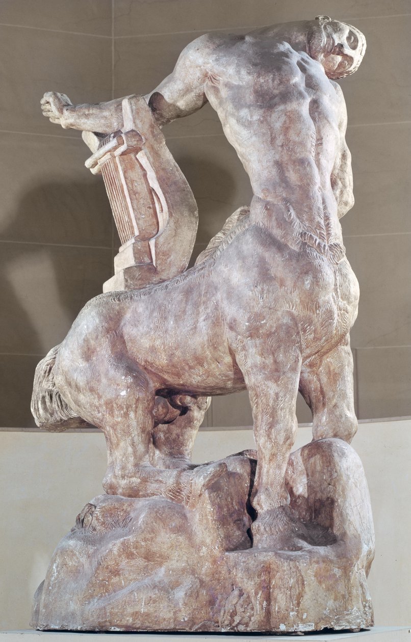 The Dying Centaur, støbt til en bronzeskulptur lavet i 1914 (gips) af Emile Antoine Bourdelle