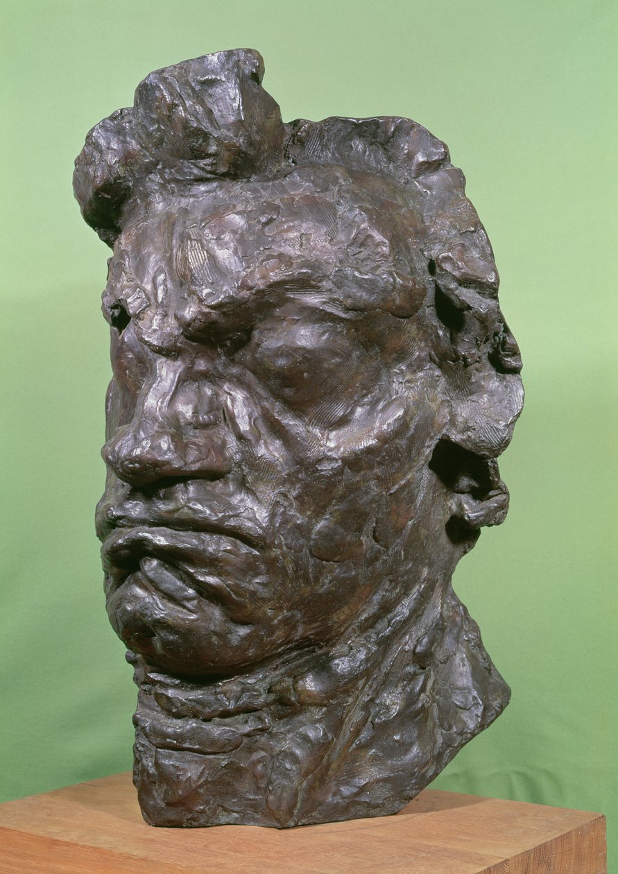 Tragisk maske af Ludwig van Beethoven (1770-1827) 1901 (bronze) af Emile Antoine Bourdelle