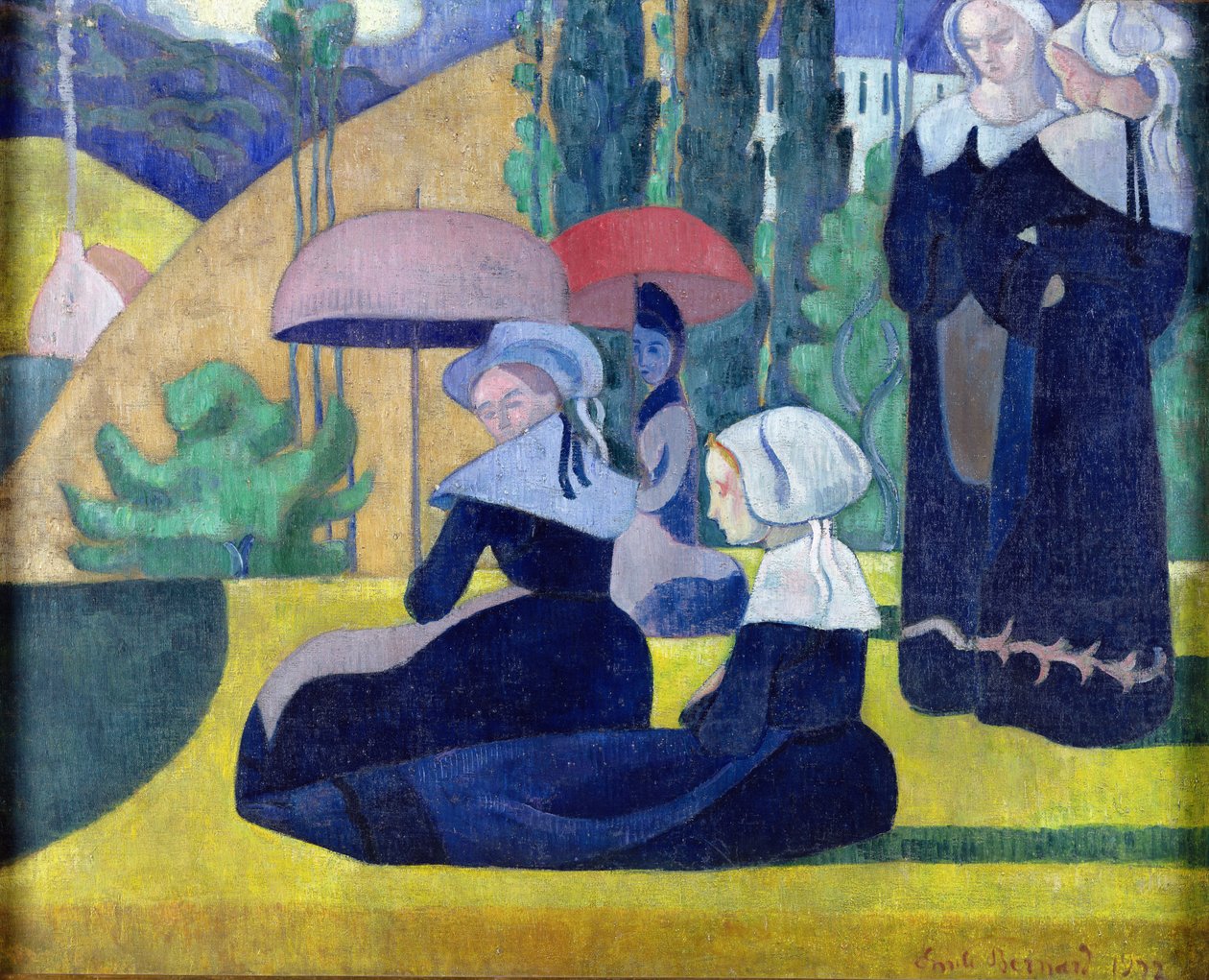 Bretonske kvinder i skyggen, 1892 af Emile Bernard