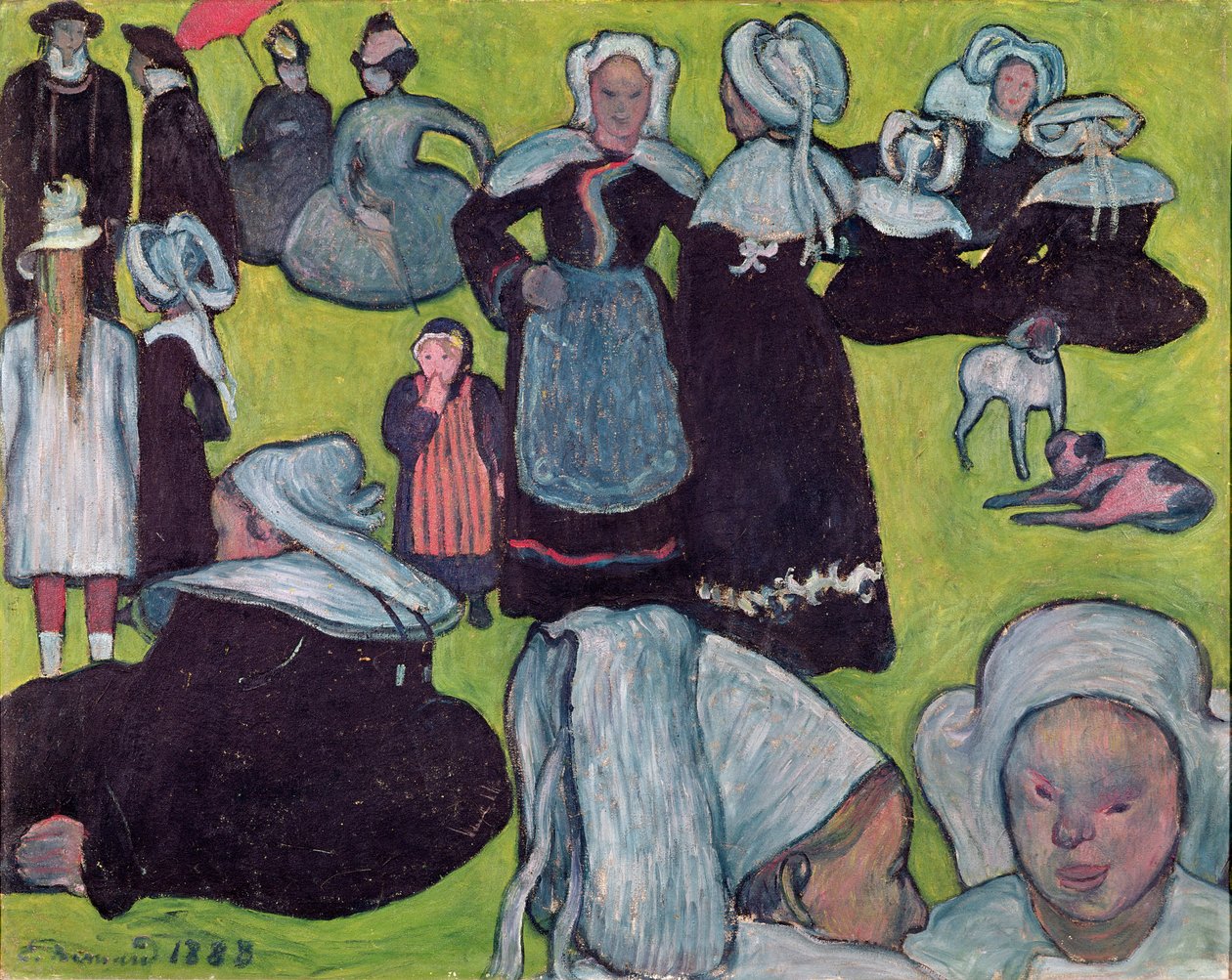 Bretons in a Field eller, The Pardon, 1888 af Emile Bernard