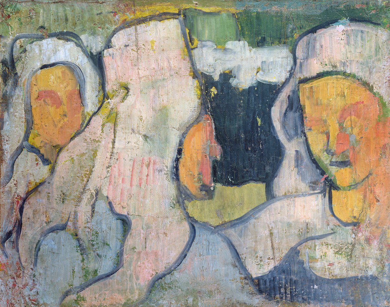 Tre bretonske kvinder i enkehuer af Emile Bernard