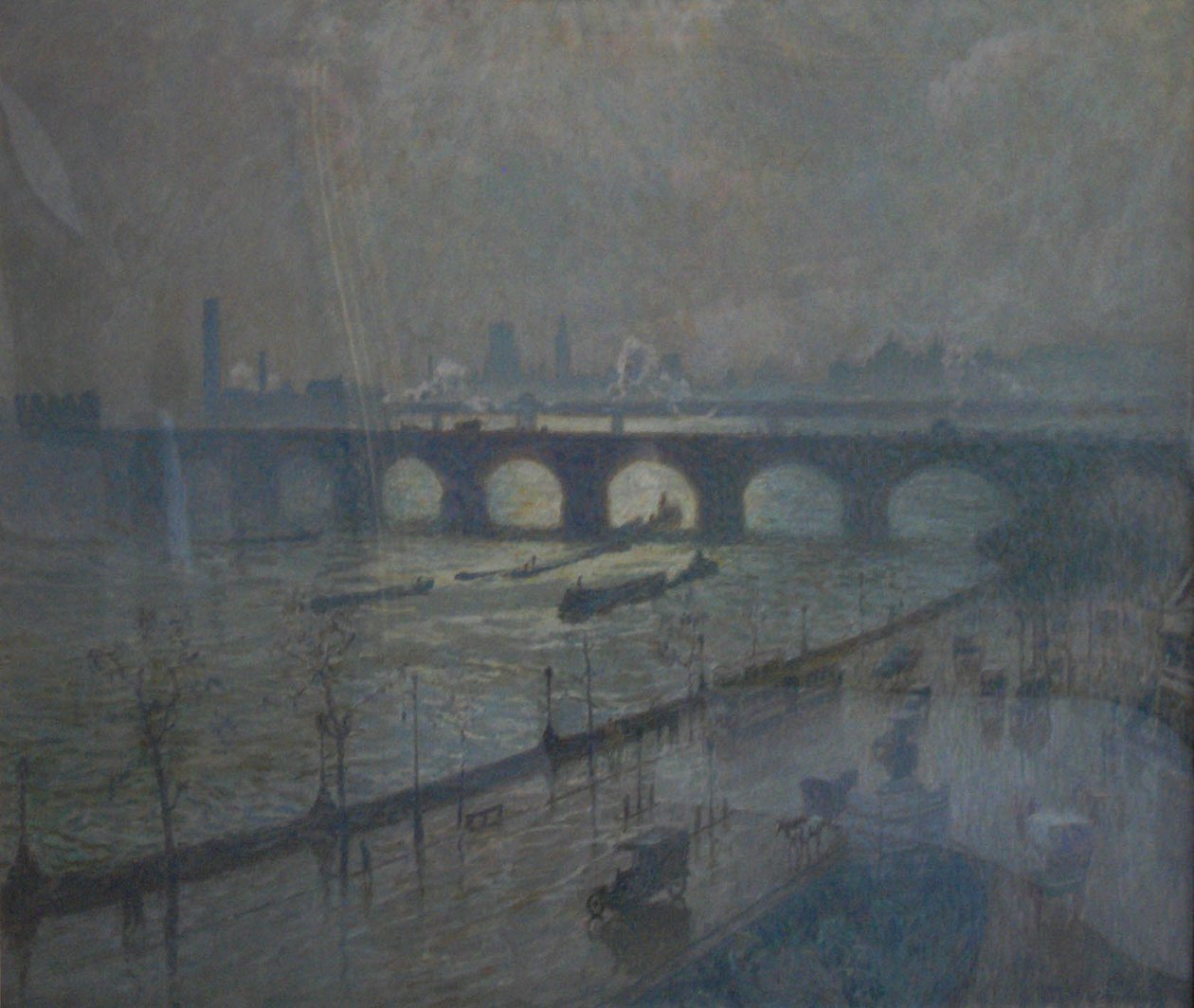 Waterloo Bridge, sol og regn Nederlands: Waterloo Bridge, zon en regen af Emile Claus
