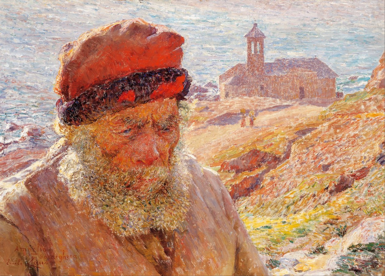 Ampelio, gammel fisker fra Bordighera af Emile Claus