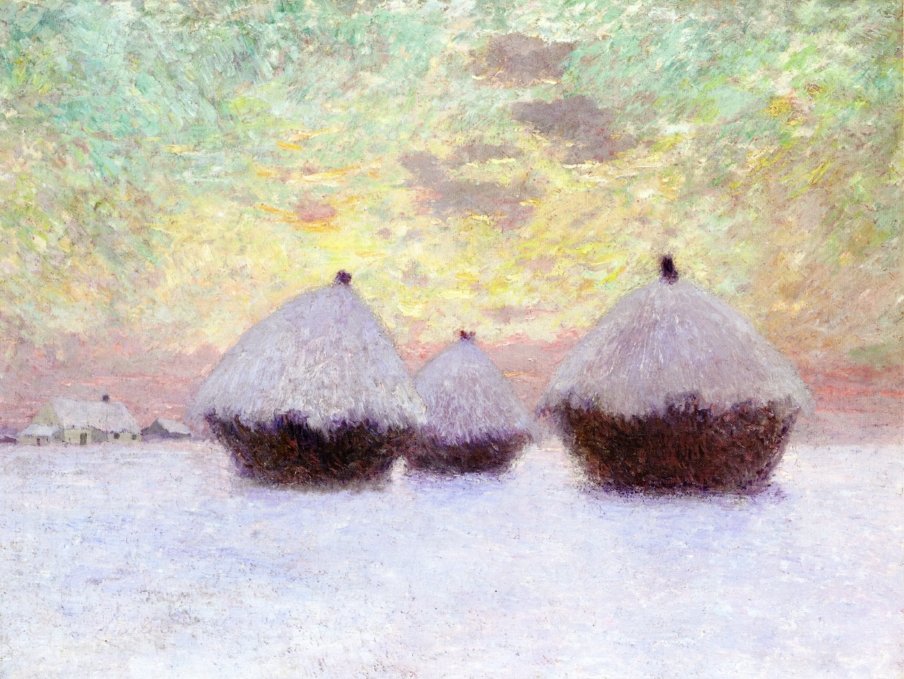 Høstakke i sneen af Emile Claus