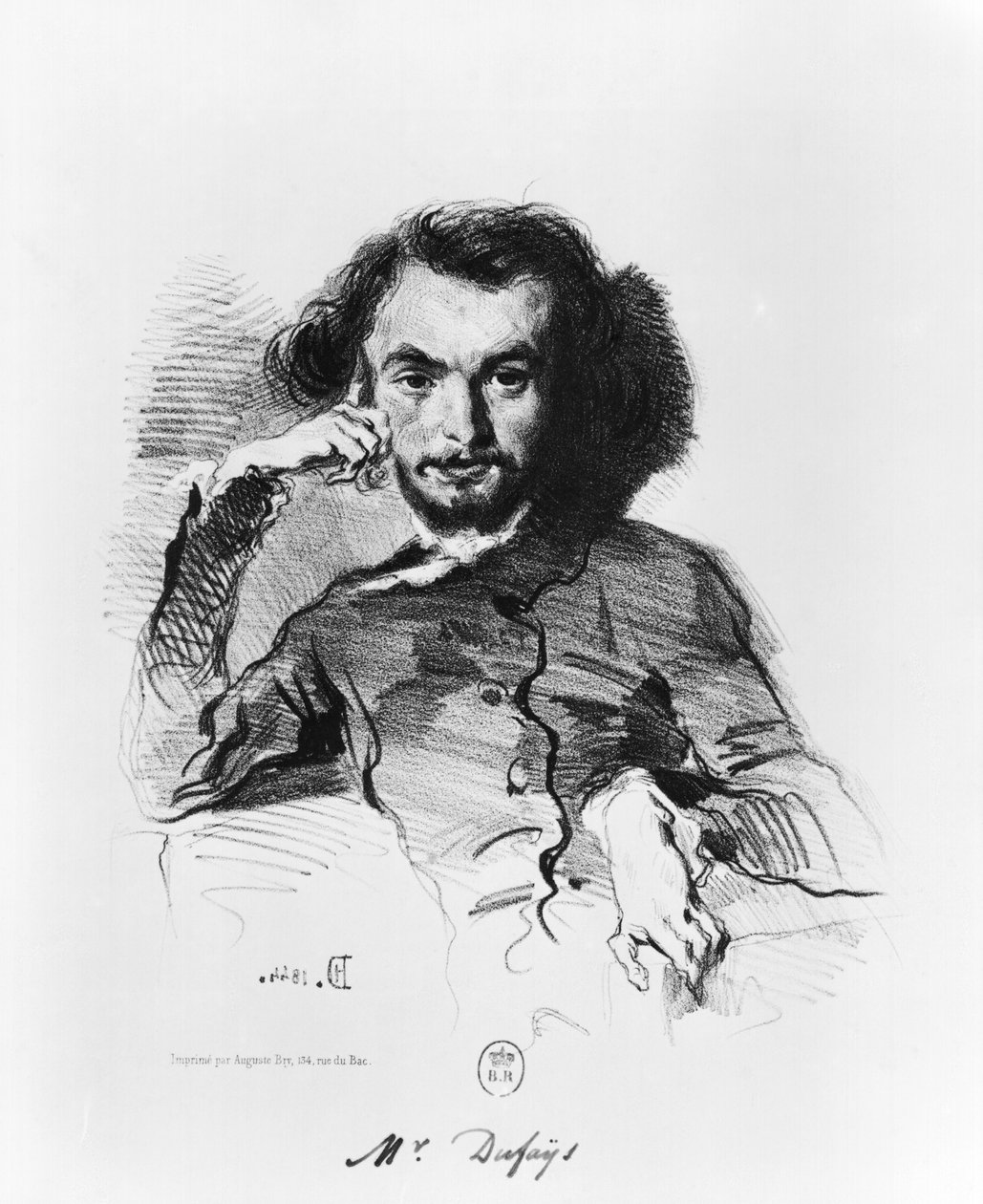 Charles Baudelaire (1821-67) 1844 af Emile Isidore Deroy