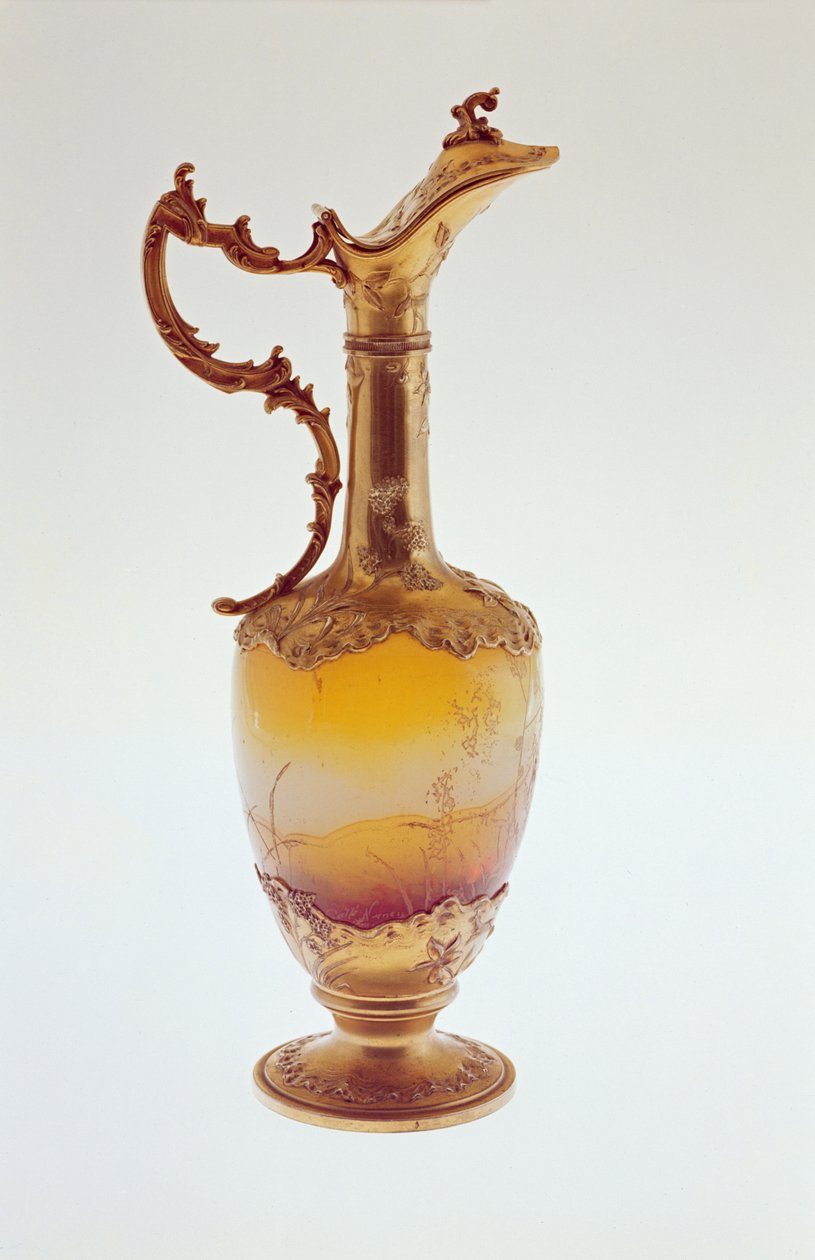 Ewer, monteret i forgyldt sølv, Nancy, ca. 1870 af Emile Galle