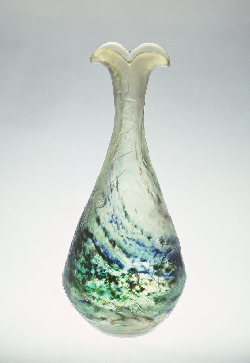 Vase, graveret og dekoreret af Emile Galle, ca.1900 af Emile Galle