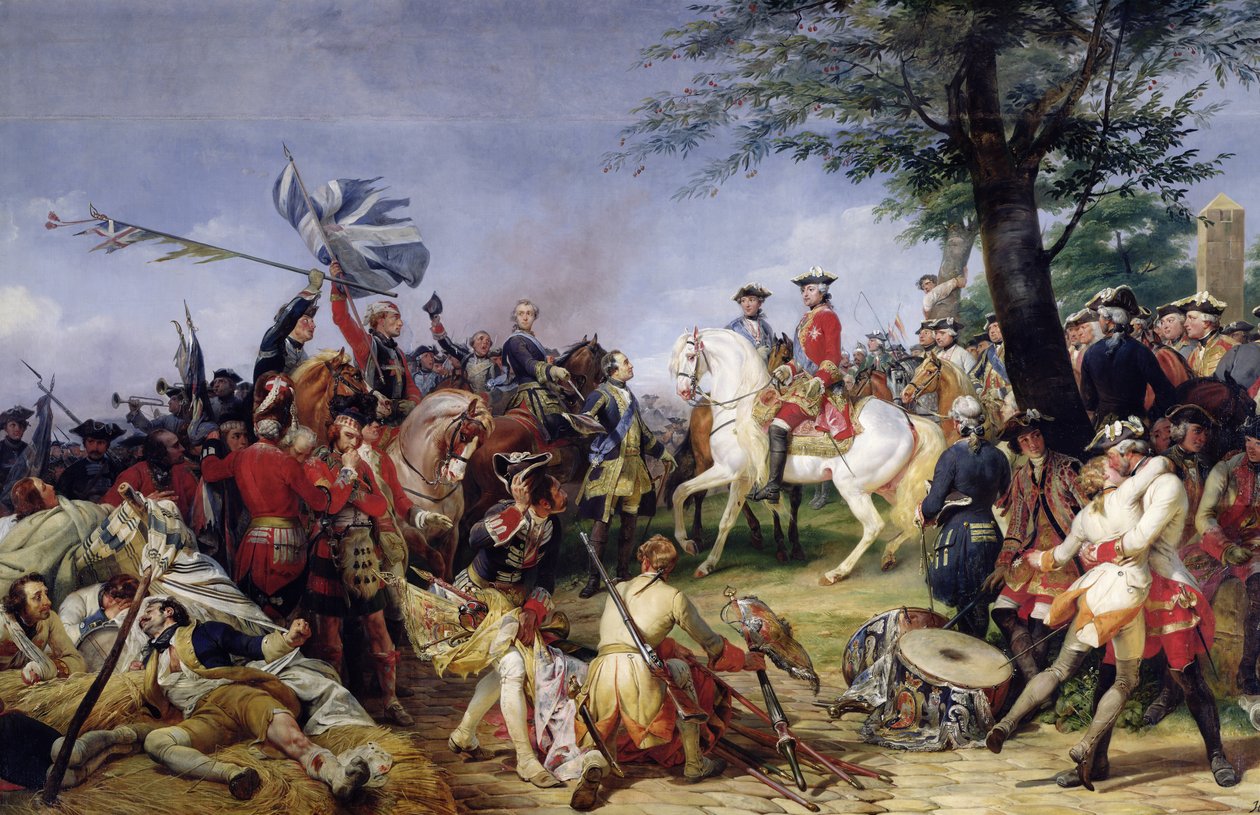 Slaget ved Fontenoy, 11. maj 1745, 1828 af Emile Jean Horace Vernet