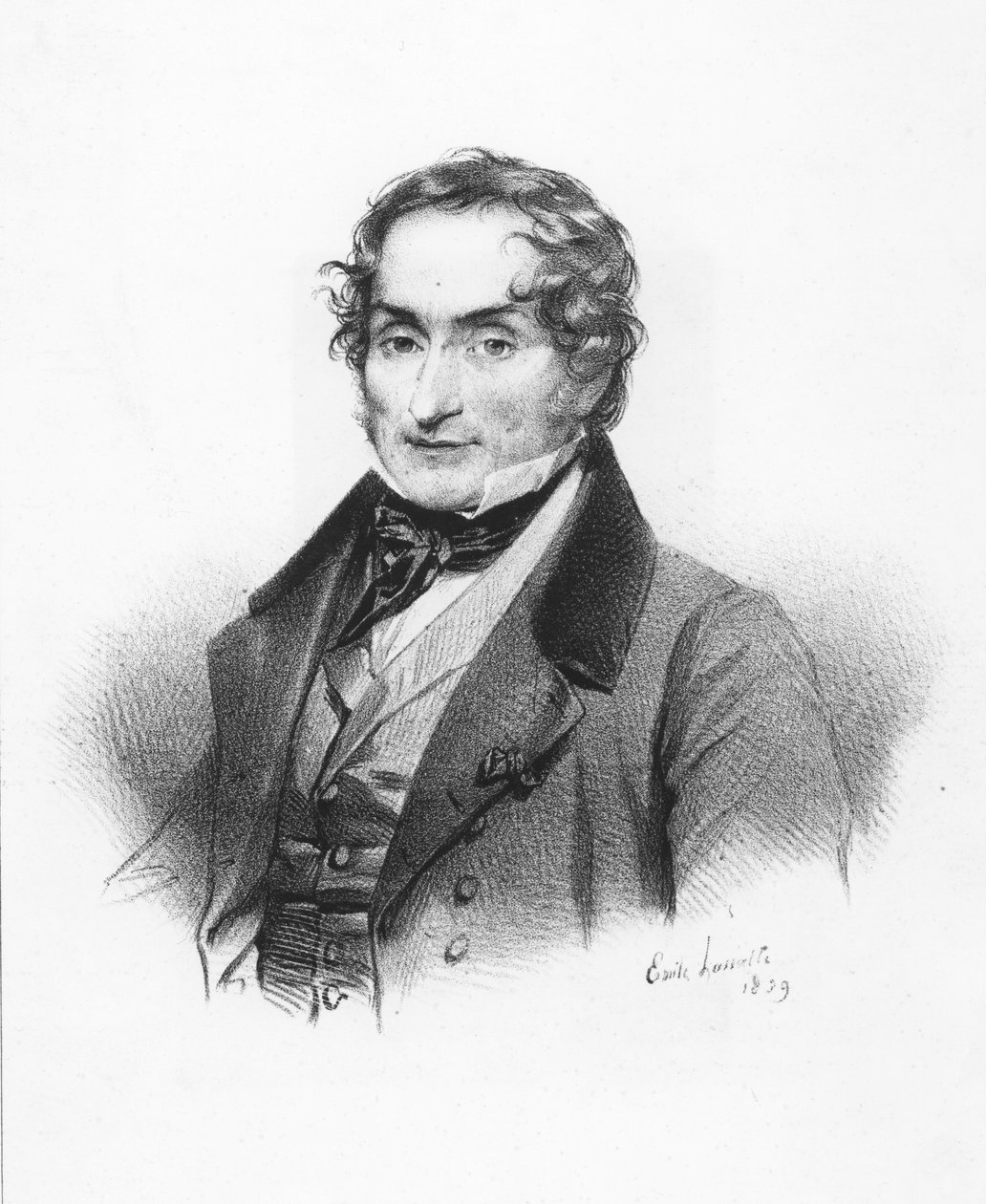 Portræt af Charles Nodier af Emile Lassalle